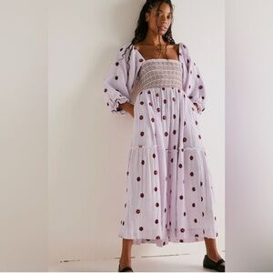 Free People Dahlia Embroidered Maxi Dress